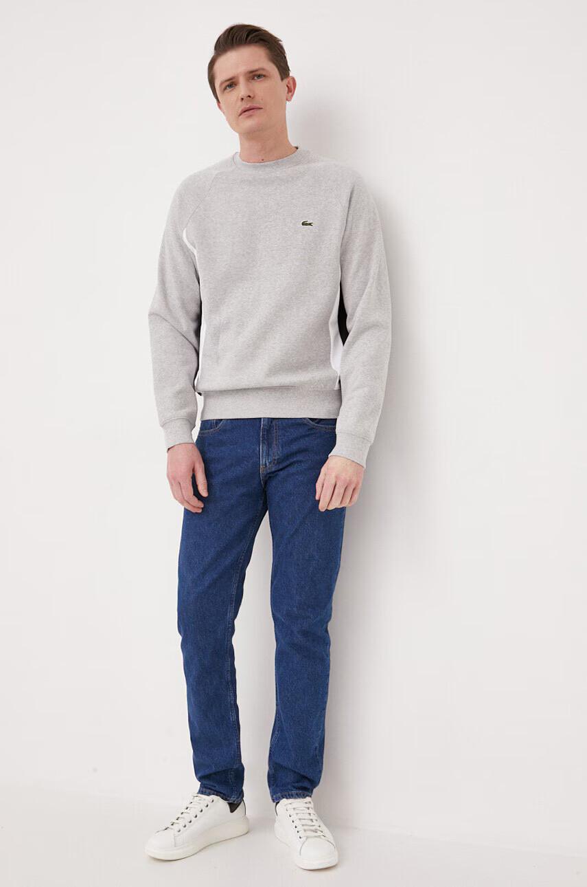 Lacoste Суичър в сиво с десен - Pepit.bg