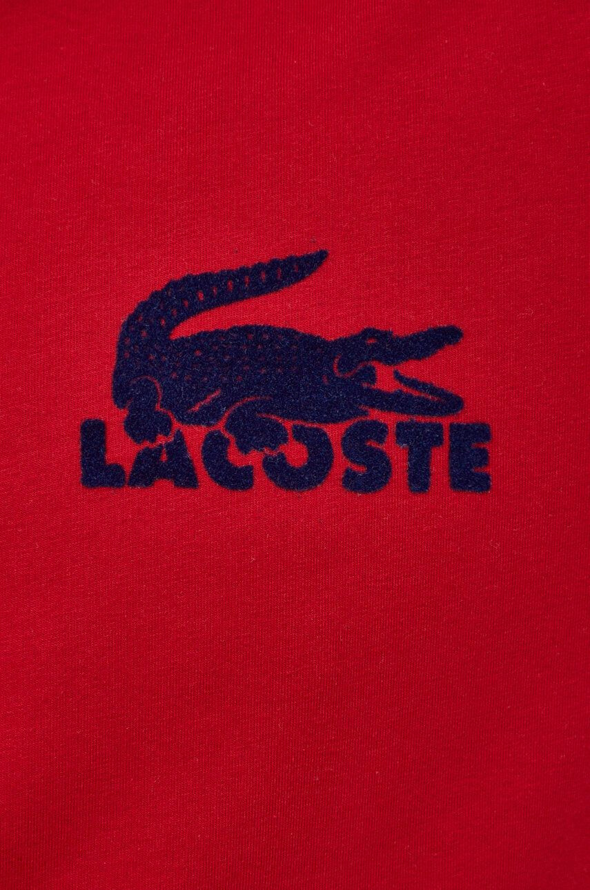 Lacoste Суичър в червено с апликация - Pepit.bg