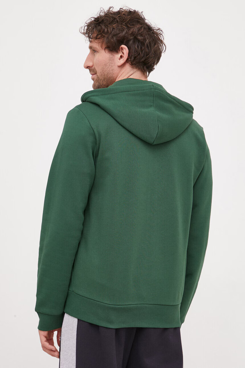 Lacoste Суичър в зелено с качулка с изчистен дизайн - Pepit.bg