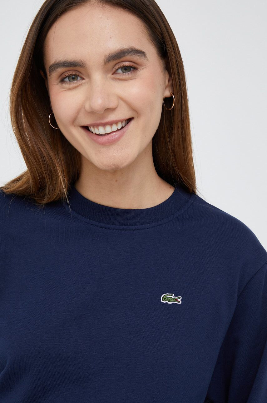 Lacoste Суичър в тъмносиньо с изчистен дизайн - Pepit.bg