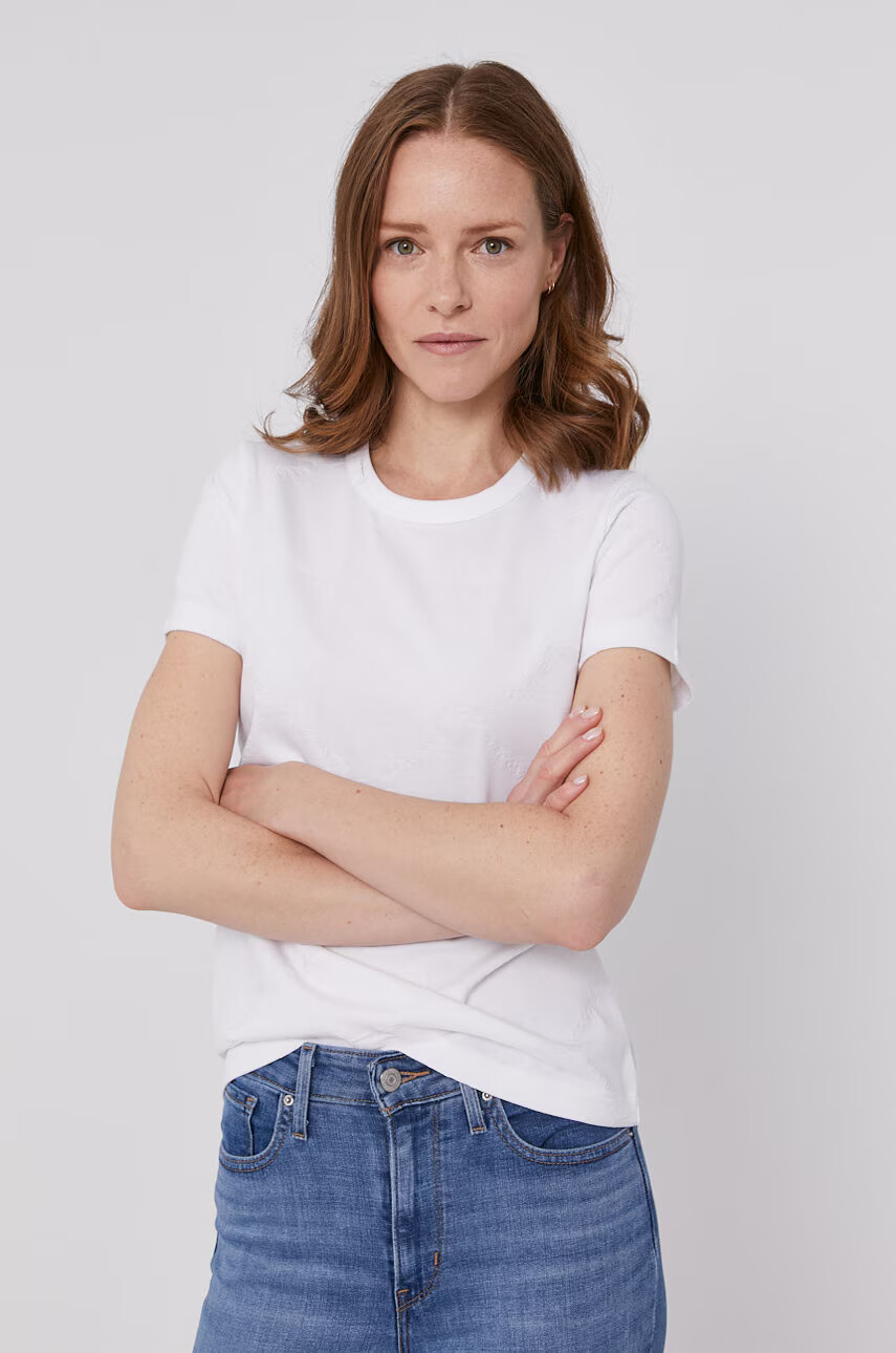Lacoste Тениска дамска в бяло - Pepit.bg