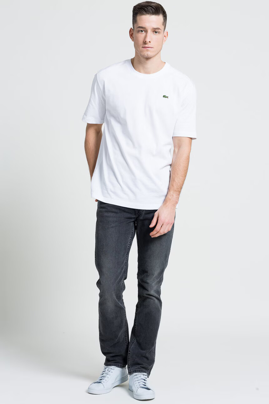 Lacoste Тениска в бяло с изчистен дизайн - Pepit.bg