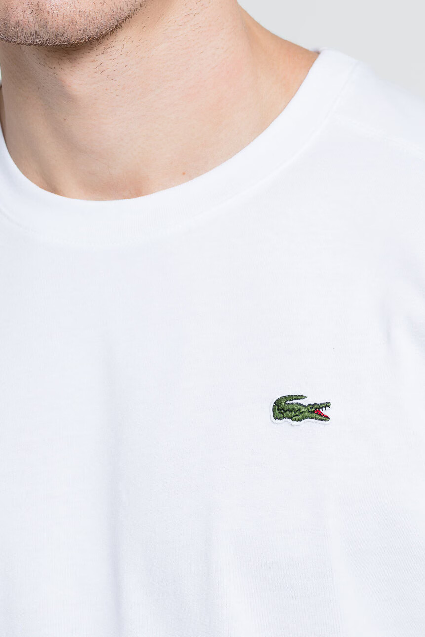 Lacoste Тениска в бяло с изчистен дизайн - Pepit.bg