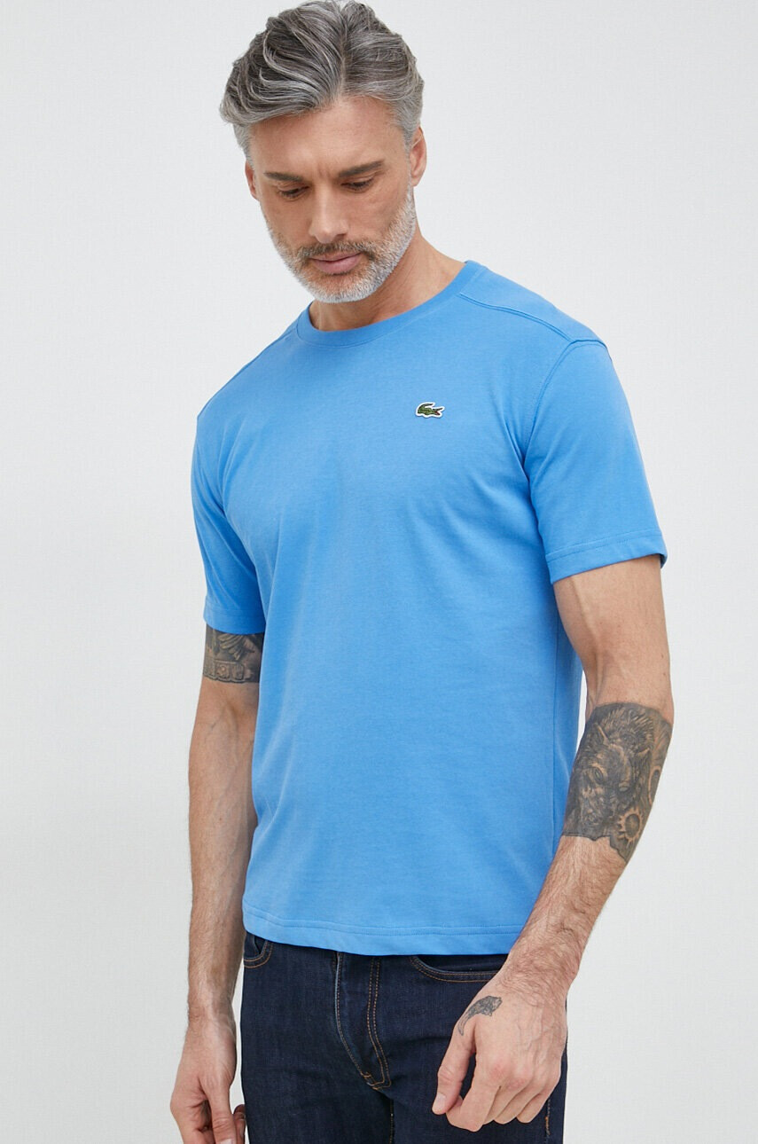 Lacoste Тениска в синьо с изчистен дизайн - Pepit.bg
