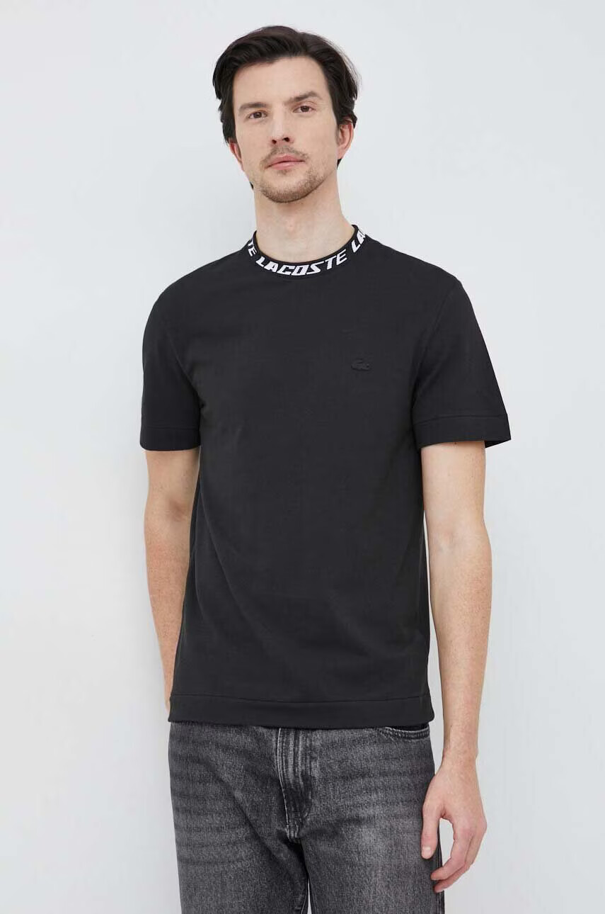 Lacoste Тениска в черно с апликация - Pepit.bg