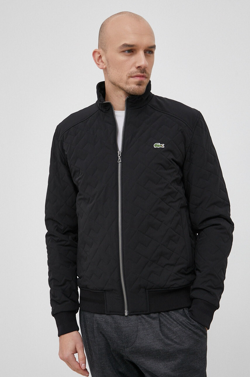 Lacoste Яке мъжко в черно с преходна изолация - Pepit.bg