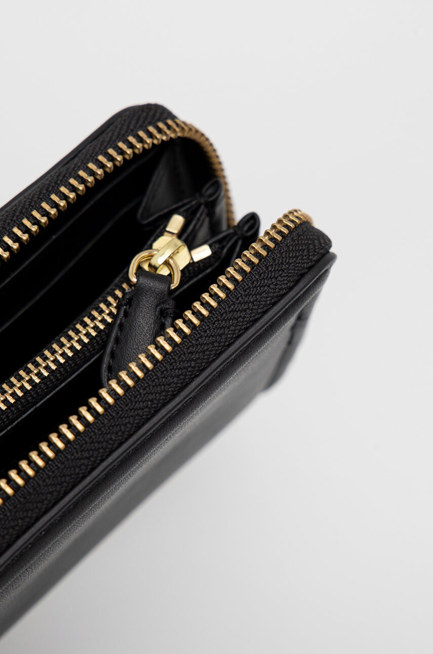 Lauren Ralph Lauren Кожен портфейл дамски в черно - Pepit.bg