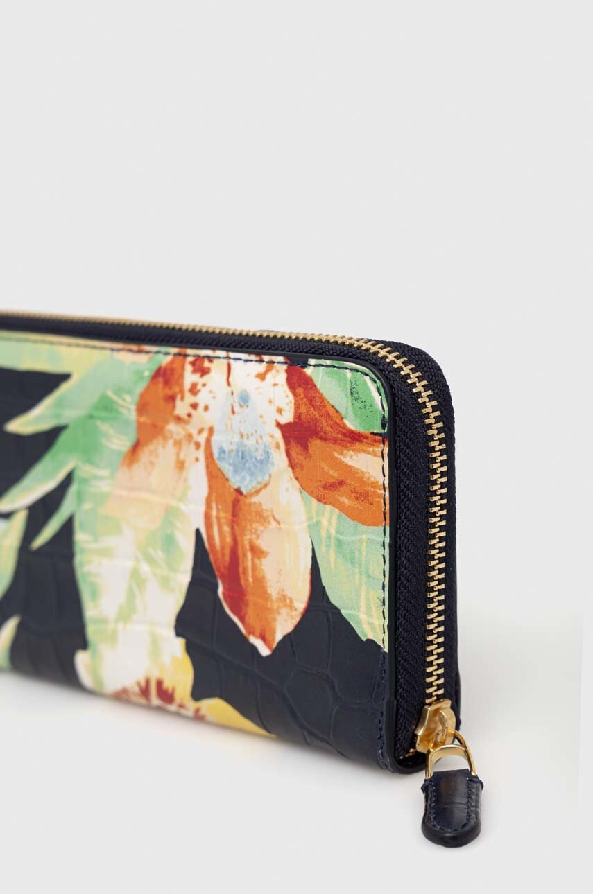 Lauren Ralph Lauren Кожен портфейл дамски в тъмносиньо - Pepit.bg