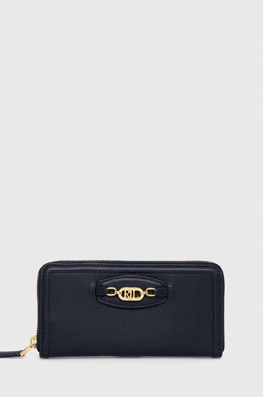 Lauren Ralph Lauren Кожен портфейл дамски в тъмносиньо - Pepit.bg