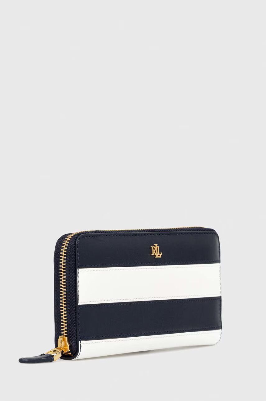 Lauren Ralph Lauren Кожен портфейл дамски в тъмносиньо - Pepit.bg