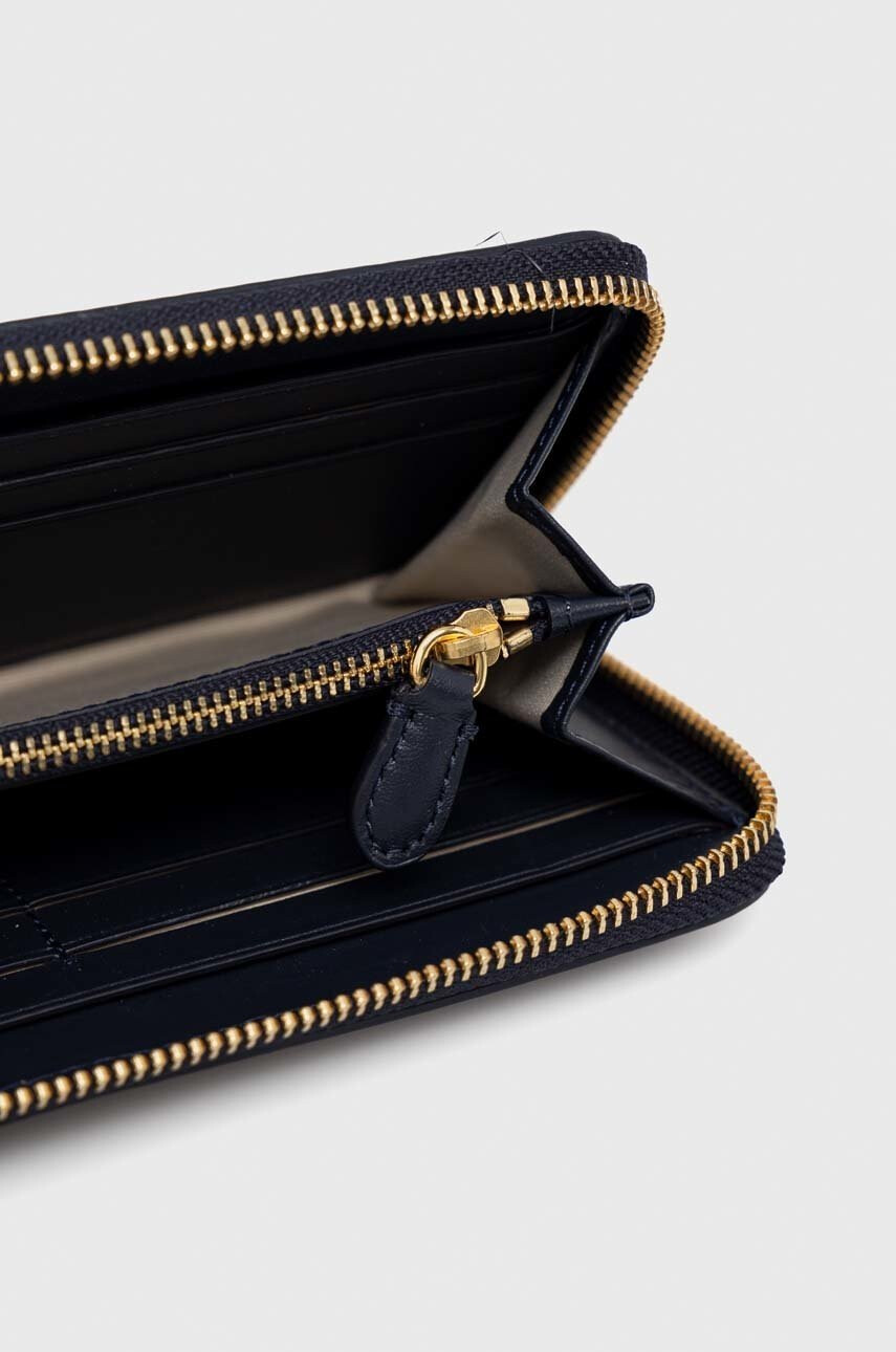 Lauren Ralph Lauren Кожен портфейл дамски в тъмносиньо - Pepit.bg