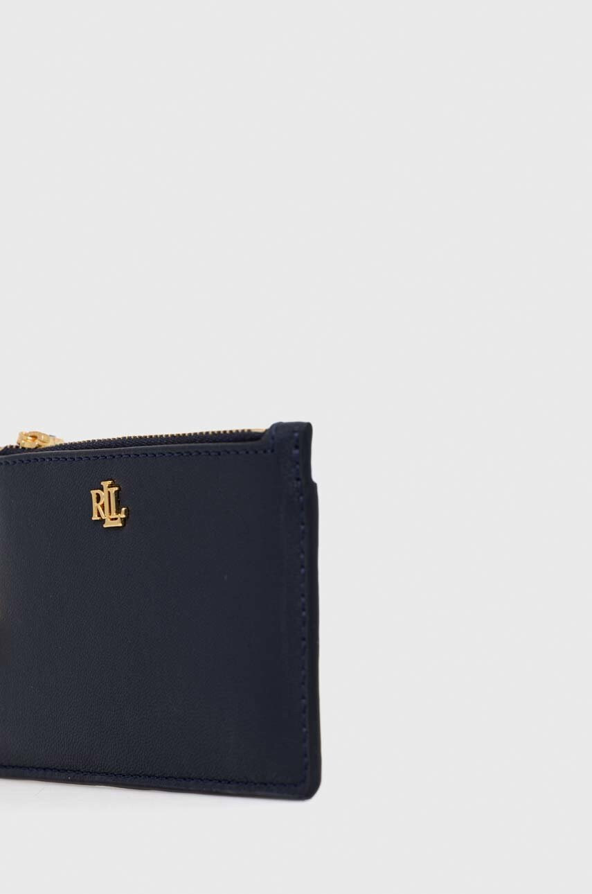 Lauren Ralph Lauren Кожен портфейл дамски в тъмносиньо - Pepit.bg