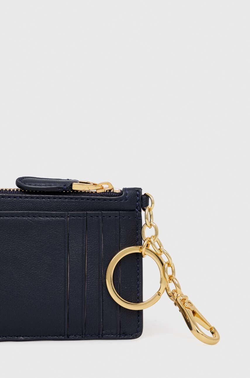 Lauren Ralph Lauren Кожен портфейл дамски в тъмносиньо - Pepit.bg