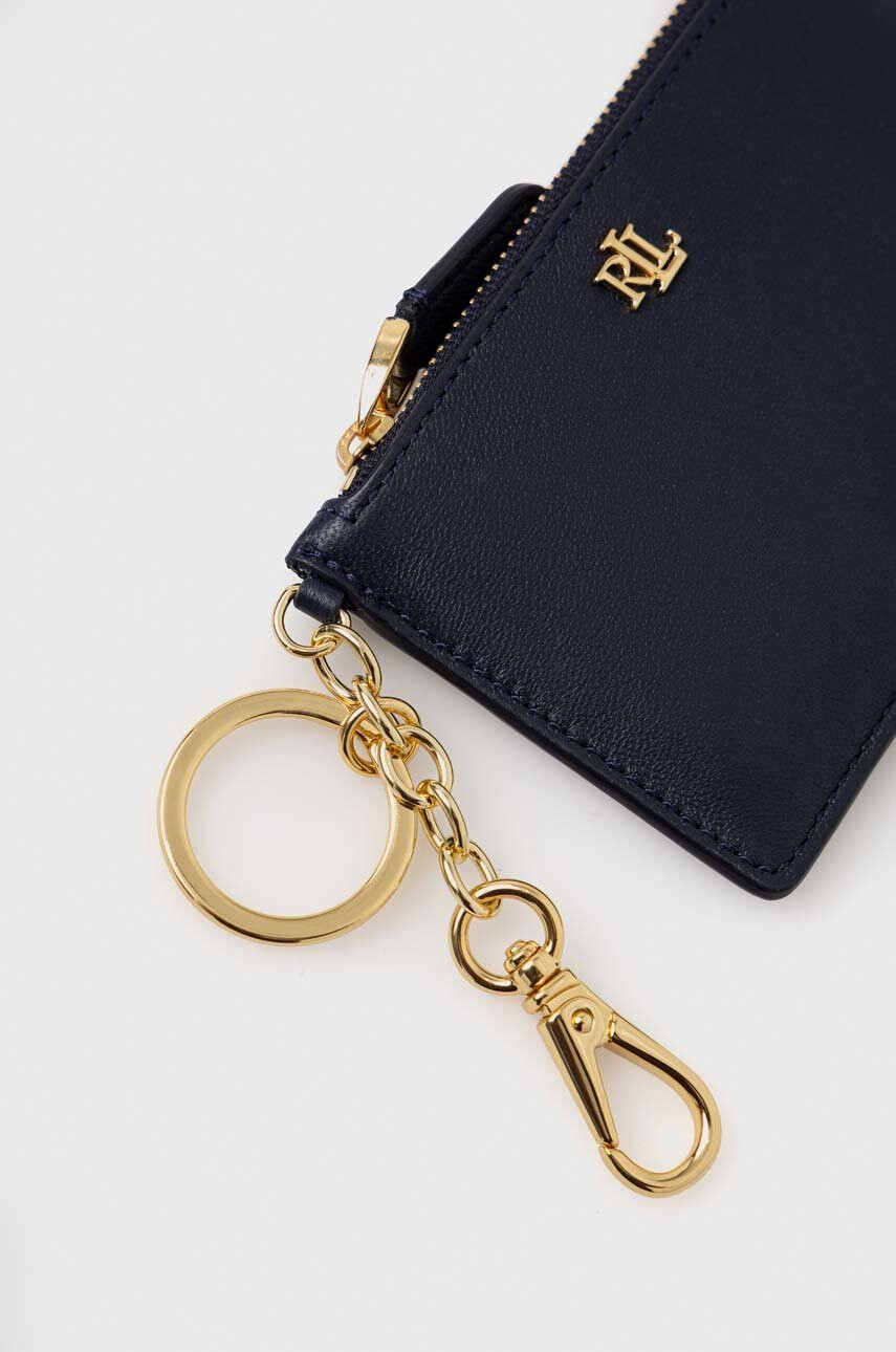 Lauren Ralph Lauren Кожен портфейл дамски в тъмносиньо - Pepit.bg