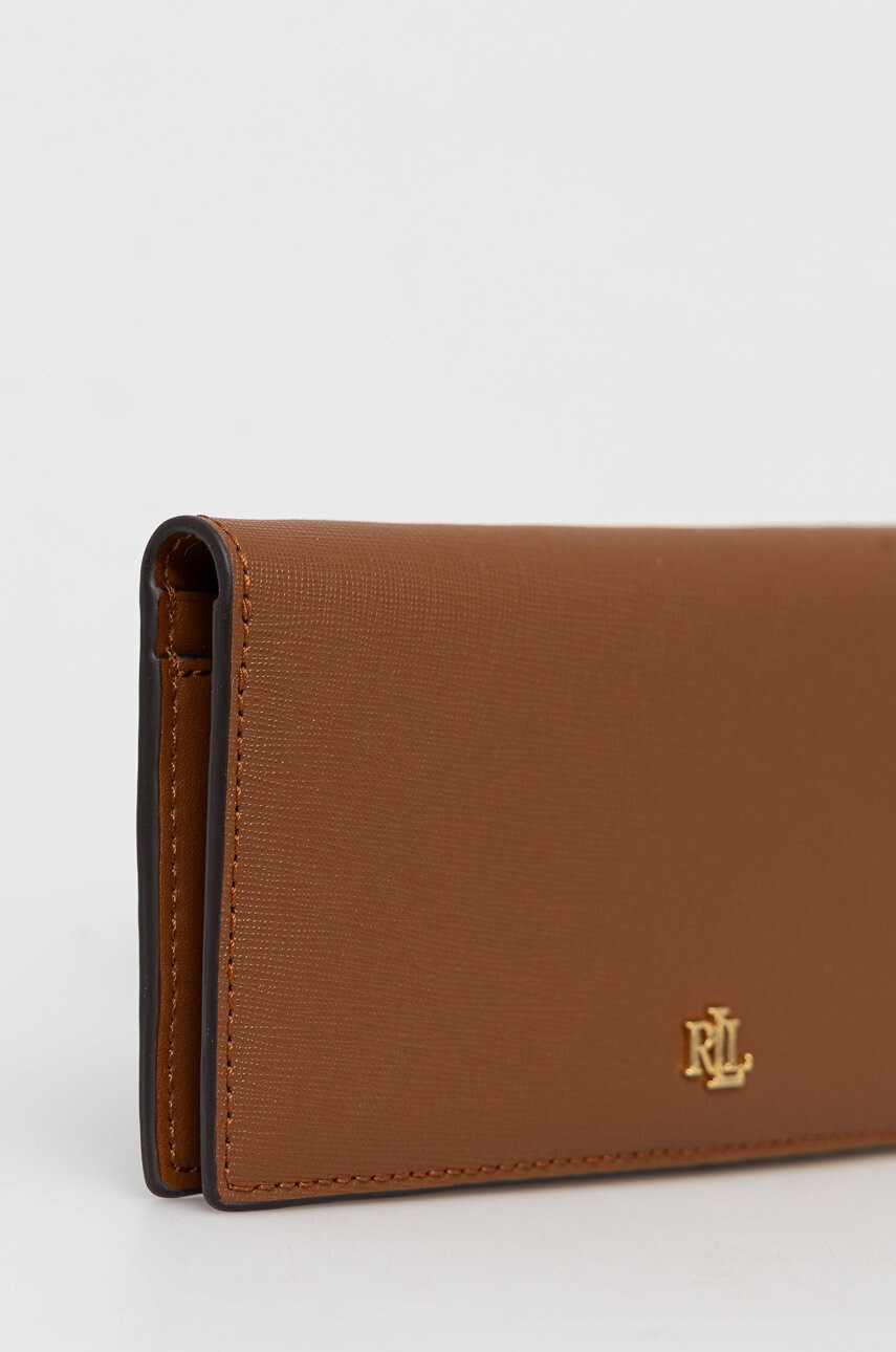 Lauren Ralph Lauren Кожен портфейл дамски в кафяво - Pepit.bg