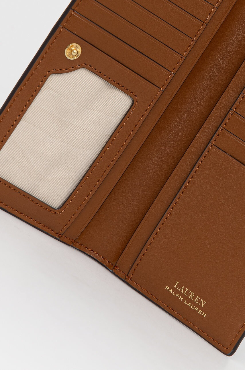 Lauren Ralph Lauren Кожен портфейл дамски в кафяво - Pepit.bg