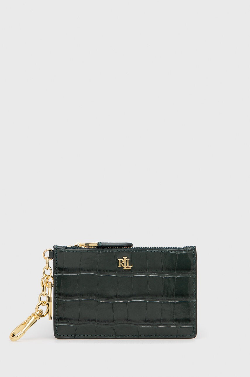 Lauren Ralph Lauren Кожен портфейл дамски в зелено - Pepit.bg