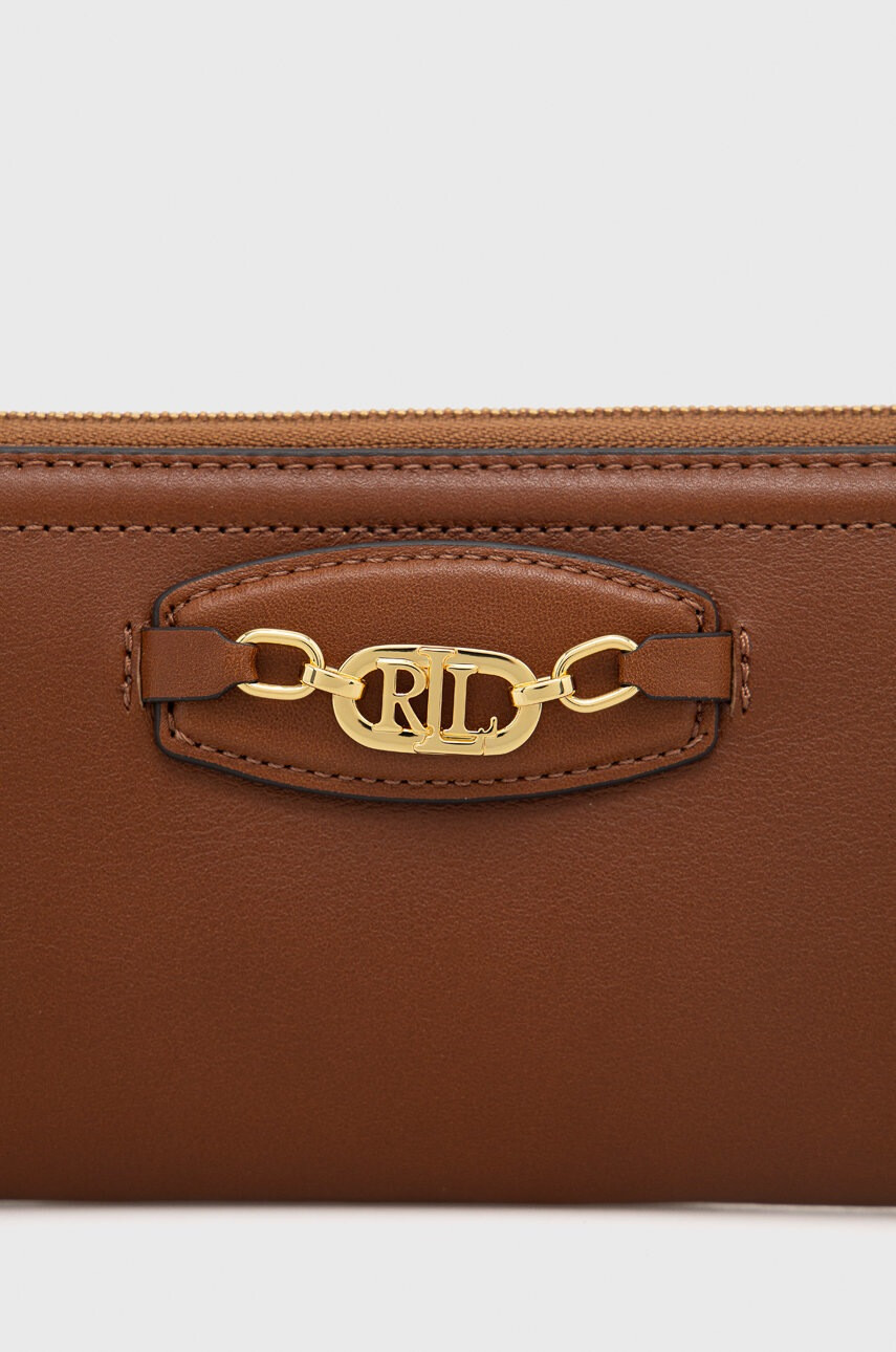 Lauren Ralph Lauren Кожен портфейл дамски в кафяво - Pepit.bg