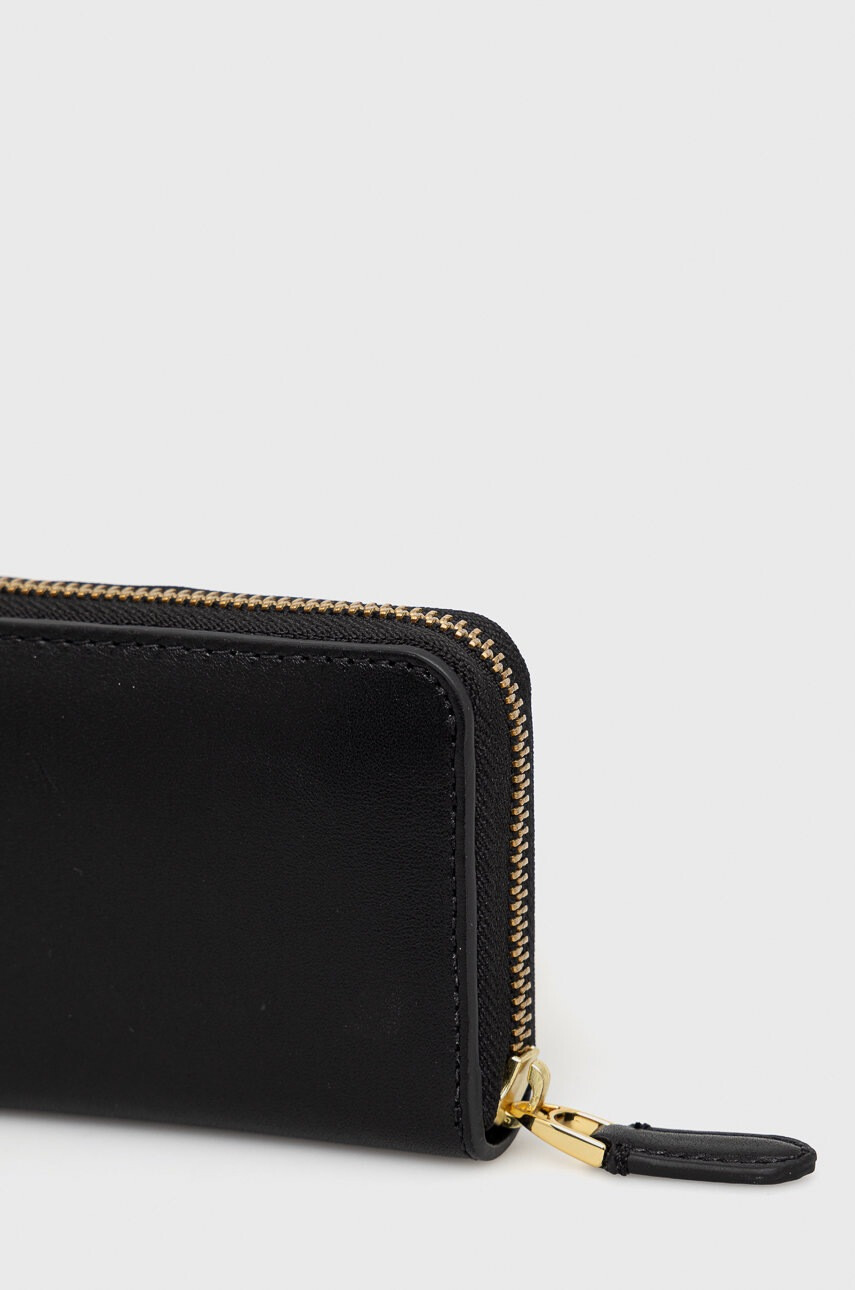 Lauren Ralph Lauren Кожен портфейл дамски в черно - Pepit.bg