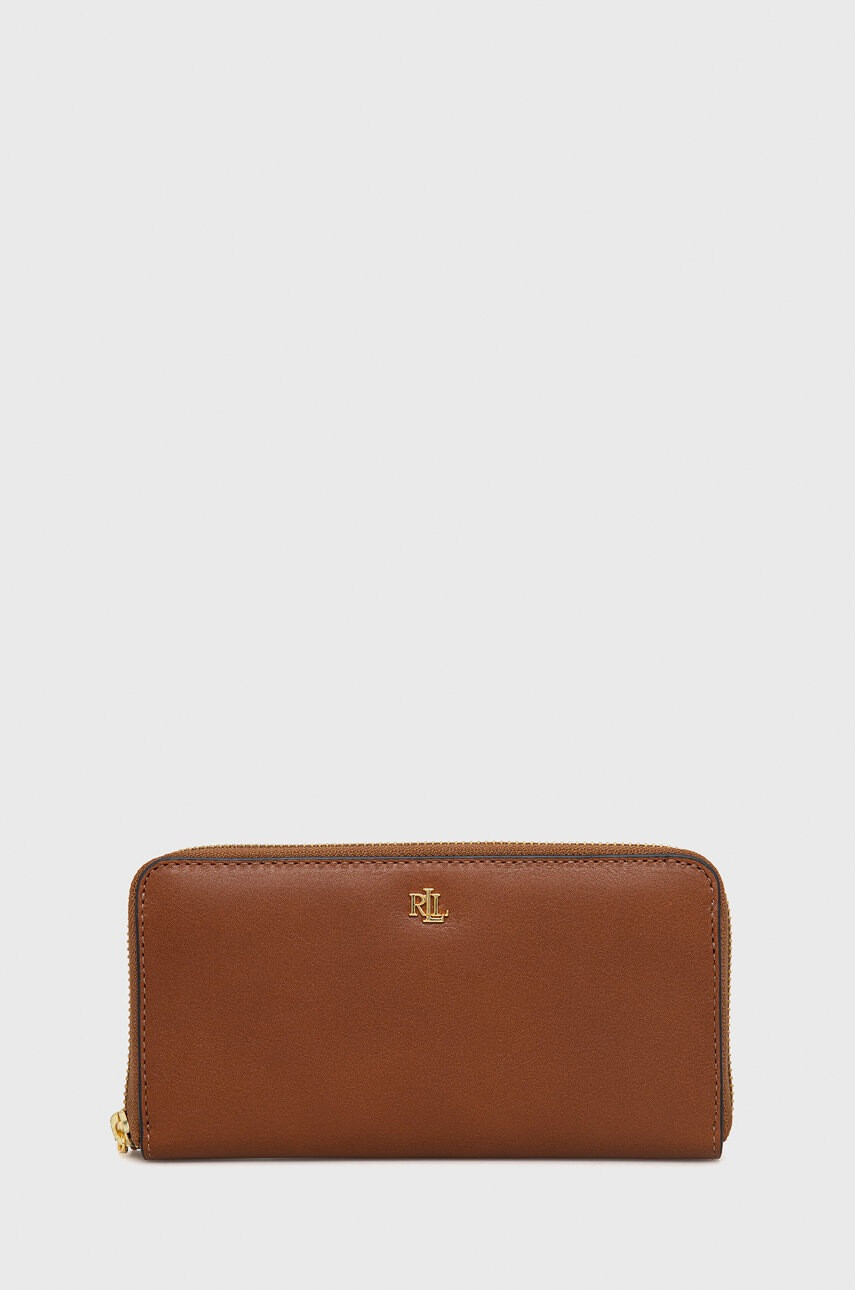 Lauren Ralph Lauren Кожен портфейл дамски в кафяво - Pepit.bg