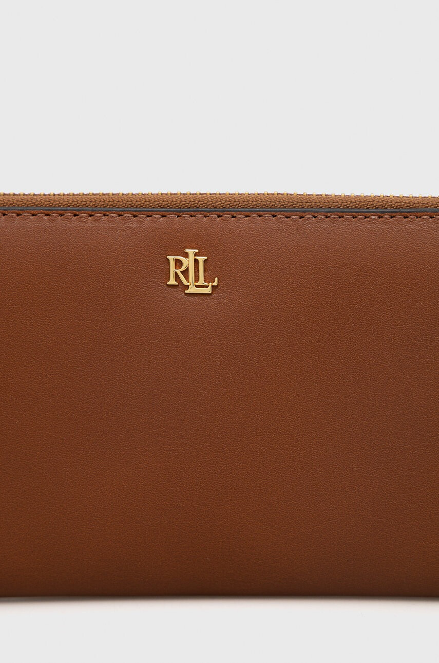 Lauren Ralph Lauren Кожен портфейл дамски в кафяво - Pepit.bg