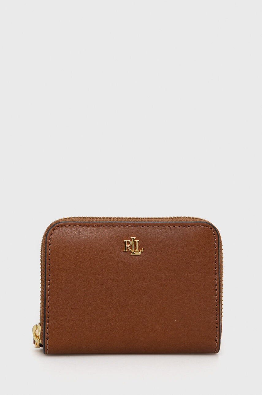 Lauren Ralph Lauren Кожен портфейл дамски в кафяво - Pepit.bg