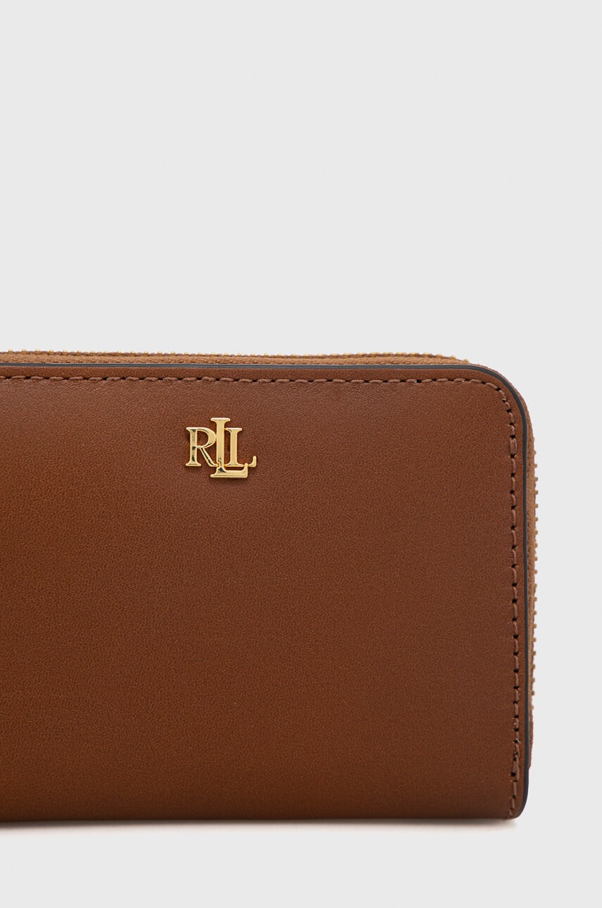 Lauren Ralph Lauren Кожен портфейл дамски в кафяво - Pepit.bg