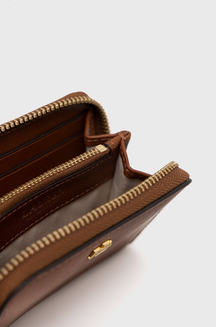 Lauren Ralph Lauren Кожен портфейл дамски в кафяво - Pepit.bg