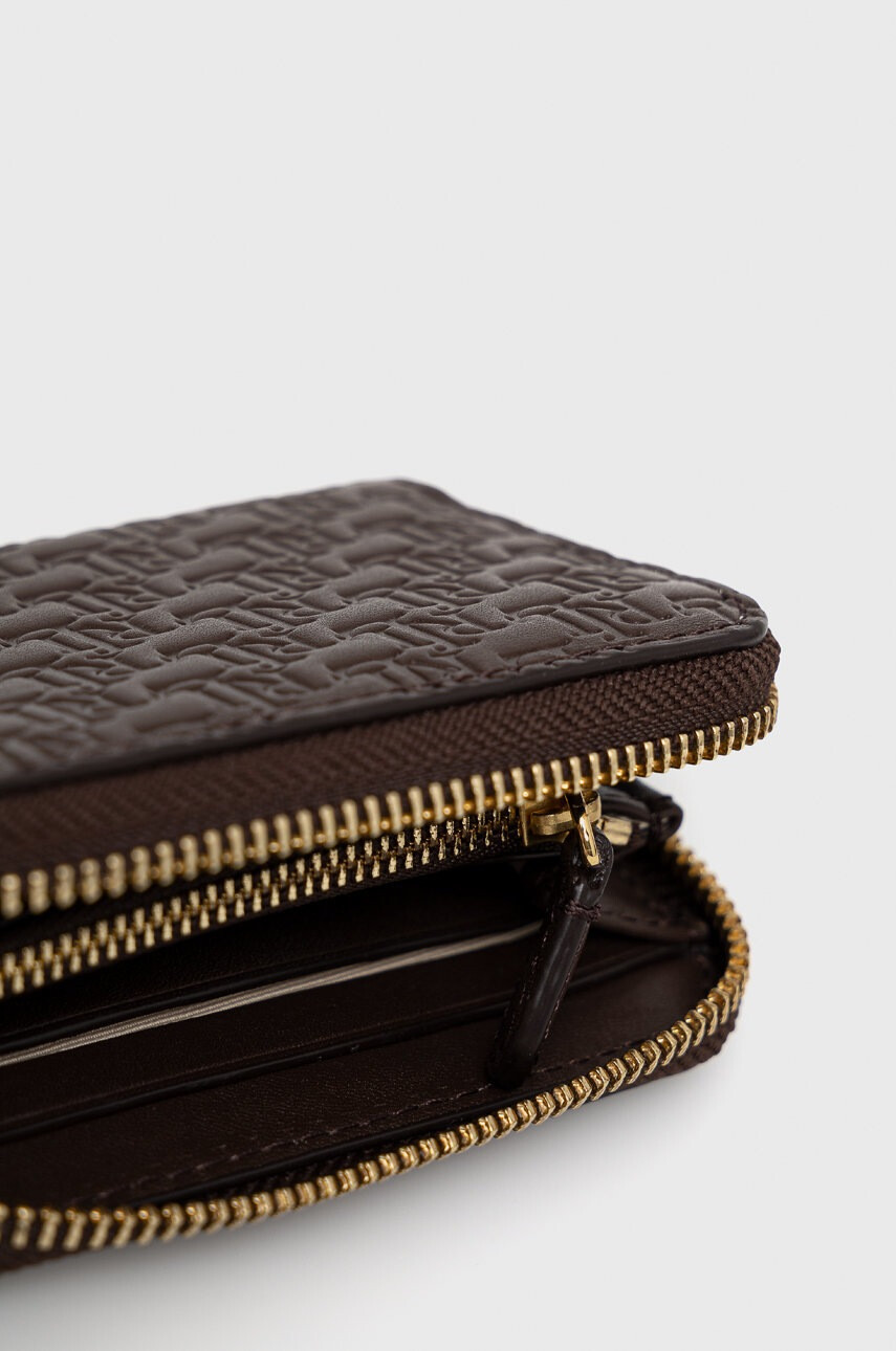 Lauren Ralph Lauren Кожен портфейл дамски в кафяво - Pepit.bg