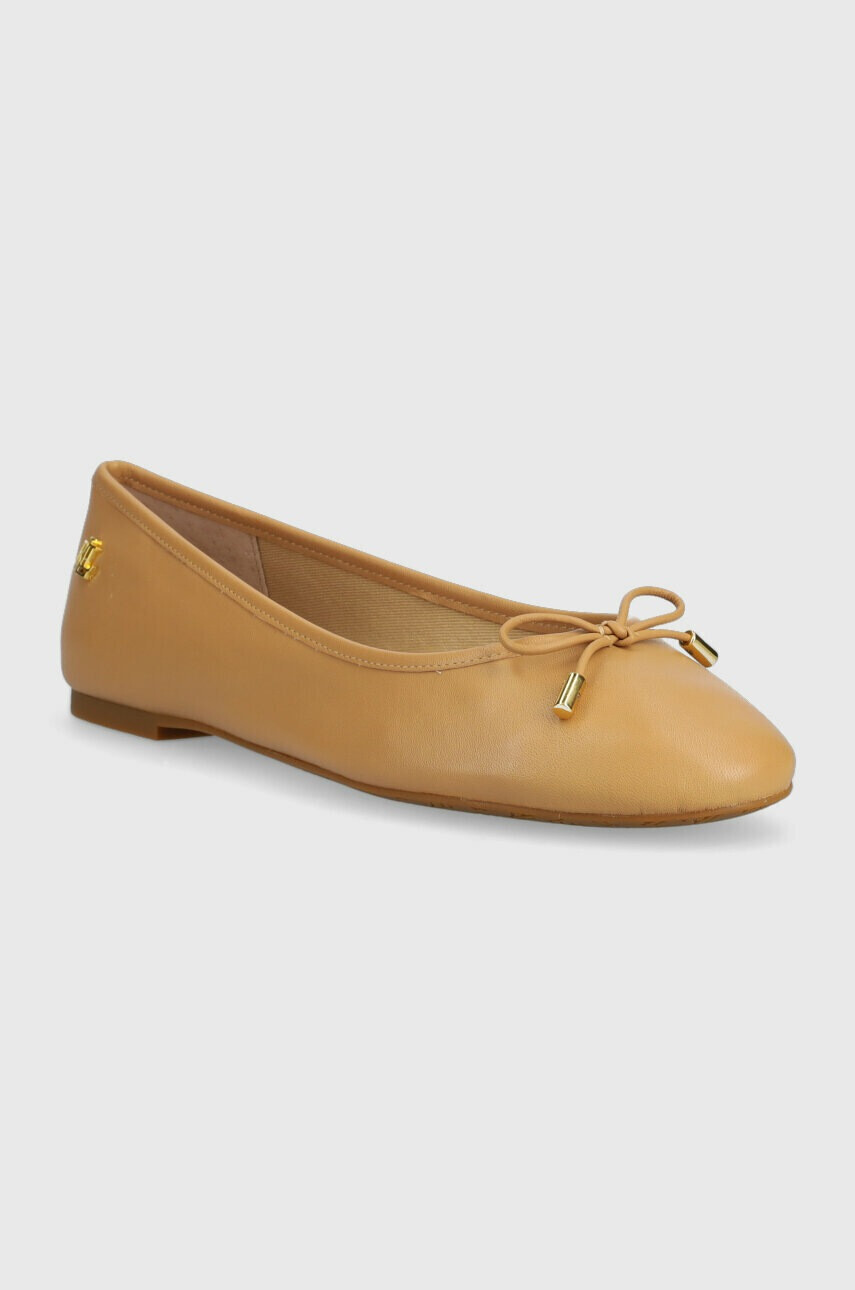 Lauren Ralph Lauren Кожени балеринки Jayna в бежово 802824650015 - Pepit.bg