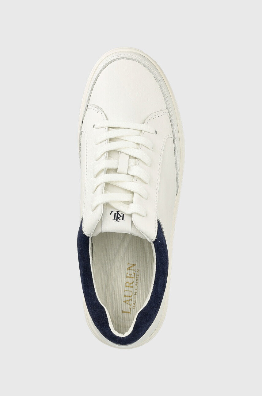 Lauren Ralph Lauren Кожени маратонки Hailey в бяло 802891469002 - Pepit.bg