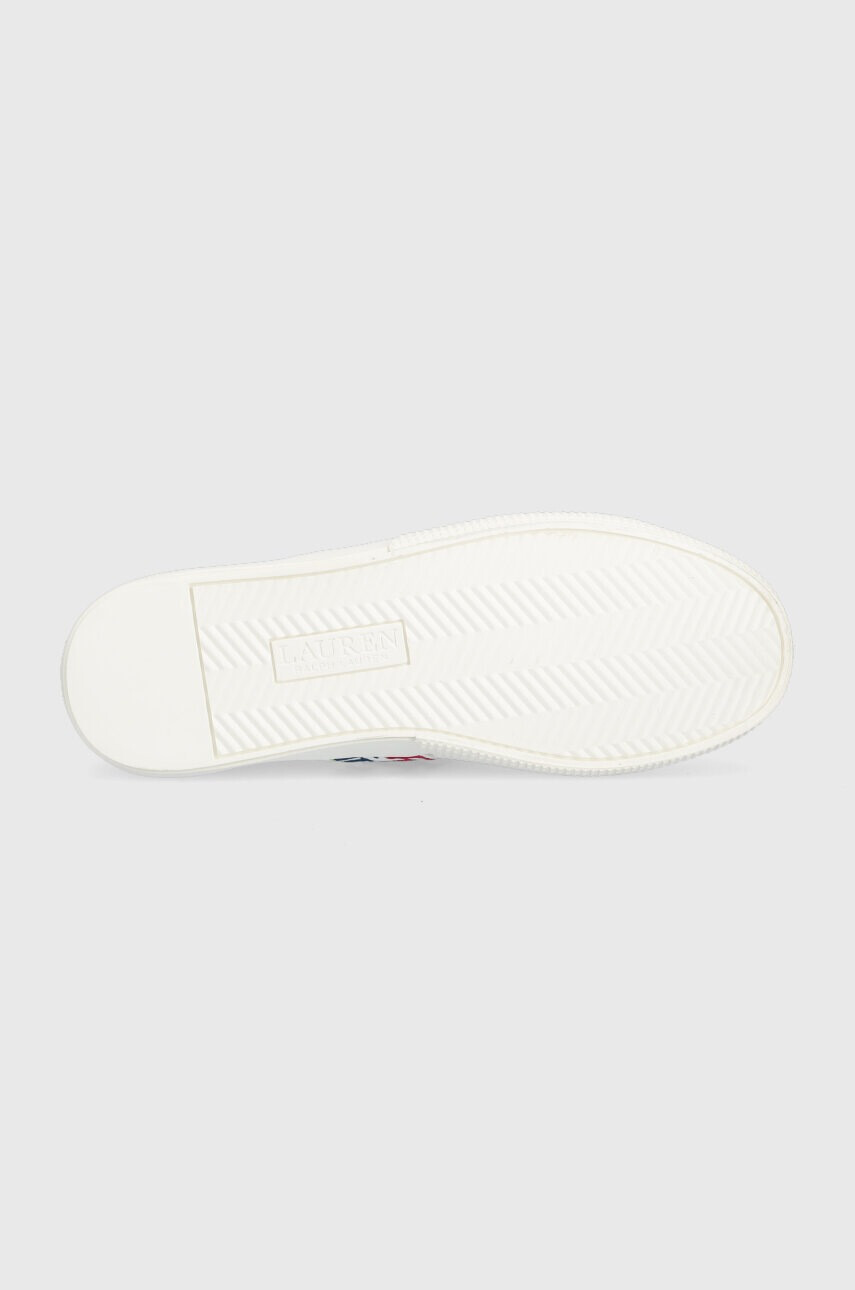 Lauren Ralph Lauren Кожени маратонки Janson III в бяло 802908894001 - Pepit.bg
