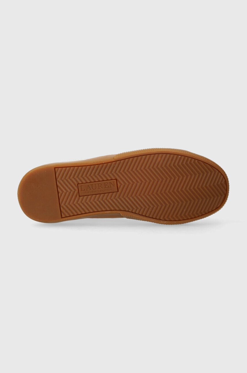 Lauren Ralph Lauren Кожени маратонки Janson IV в бяло 802916358001 - Pepit.bg