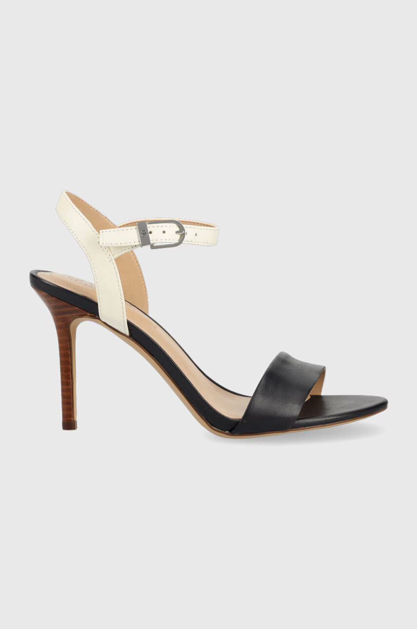 Lauren Ralph Lauren Кожени сандали Gwen в тъмносиньо 802836571002 - Pepit.bg