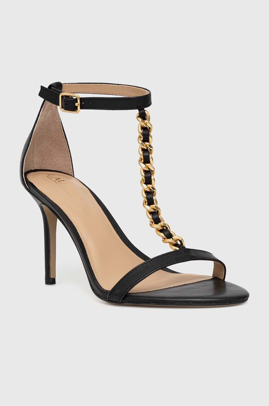 Lauren Ralph Lauren Кожени сандали KATE в черно 802884093001 - Pepit.bg