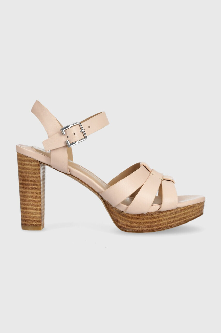 Lauren Ralph Lauren Кожени сандали Soffia в розово 802914494002 - Pepit.bg