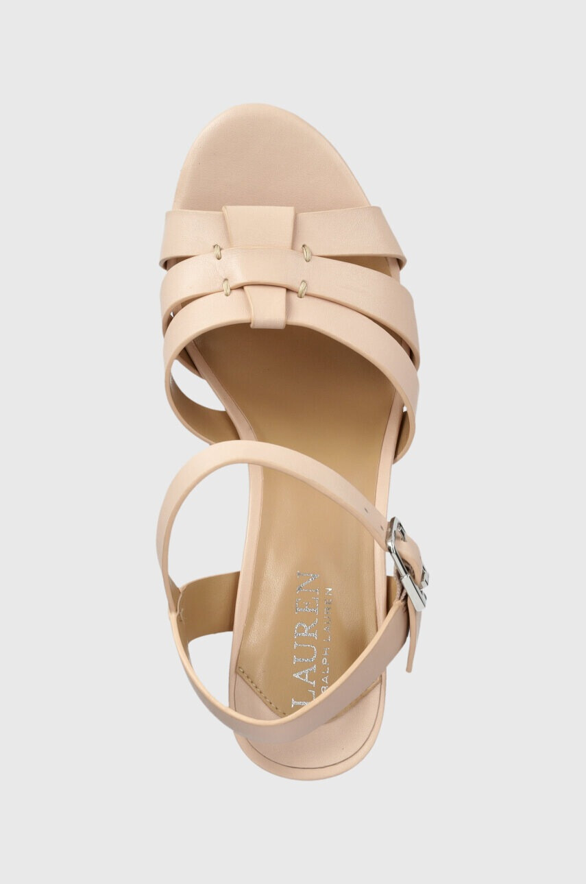 Lauren Ralph Lauren Кожени сандали Soffia в розово 802914494002 - Pepit.bg