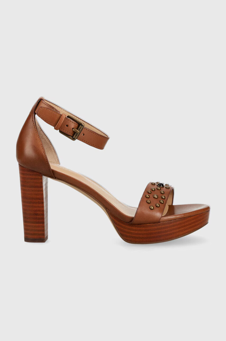 Lauren Ralph Lauren Кожени сандали Sylvia в кафяво 802891411001 - Pepit.bg