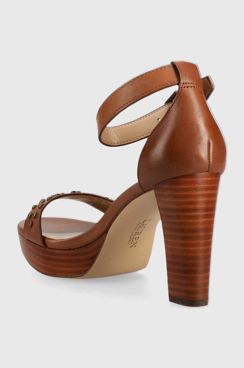 Lauren Ralph Lauren Кожени сандали Sylvia в кафяво 802891411001 - Pepit.bg