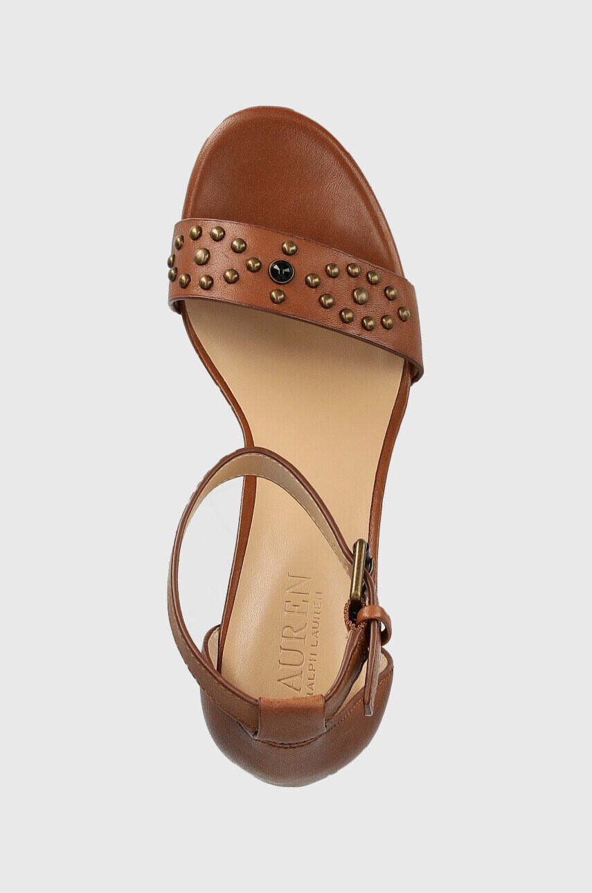 Lauren Ralph Lauren Кожени сандали Sylvia в кафяво 802891411001 - Pepit.bg