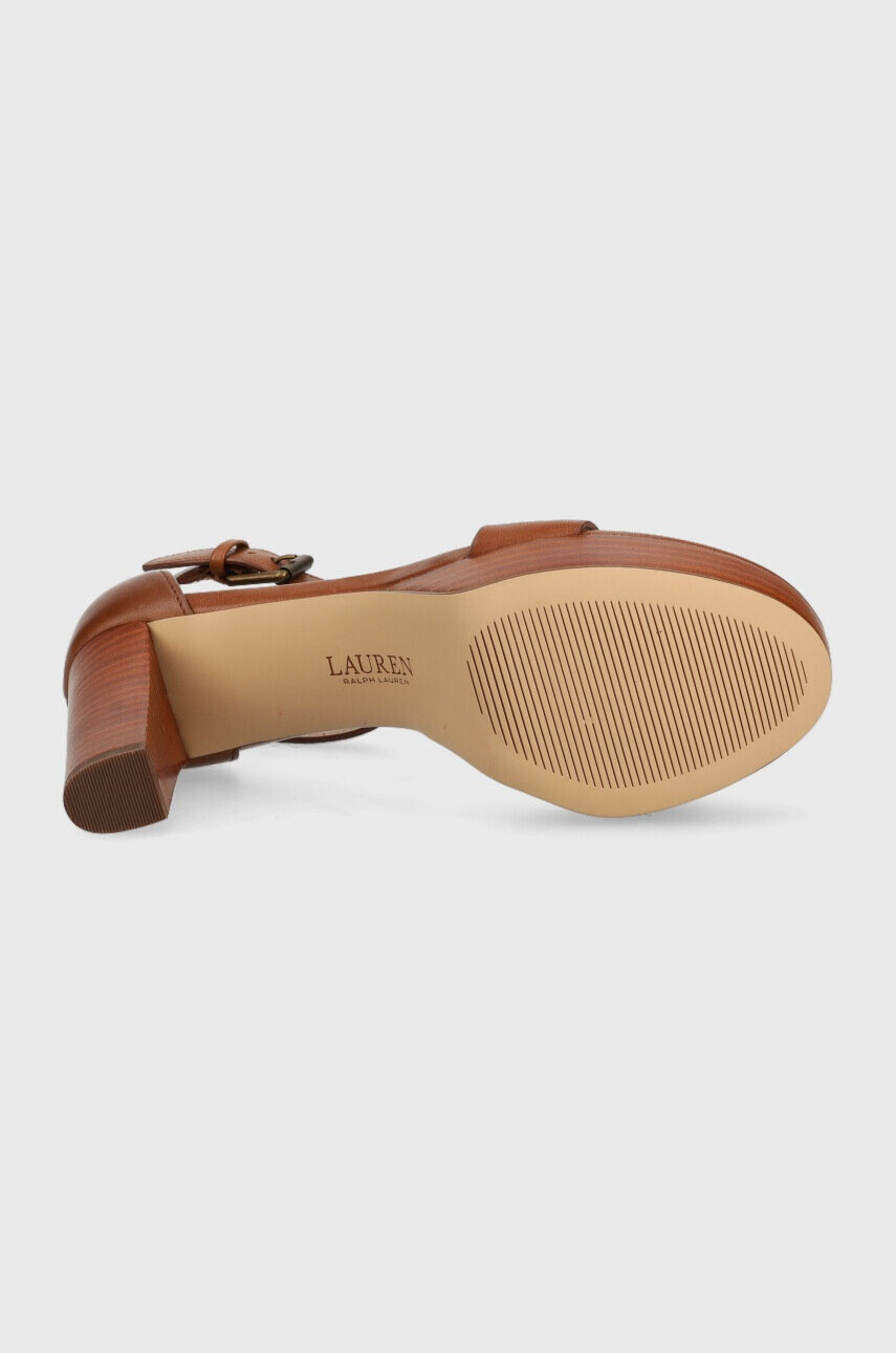Lauren Ralph Lauren Кожени сандали Sylvia в кафяво 802891411001 - Pepit.bg