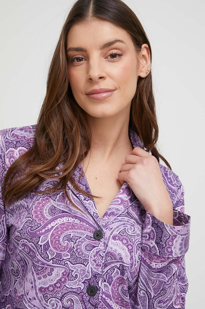 Lauren Ralph Lauren Пижама дамска в лилаво - Pepit.bg