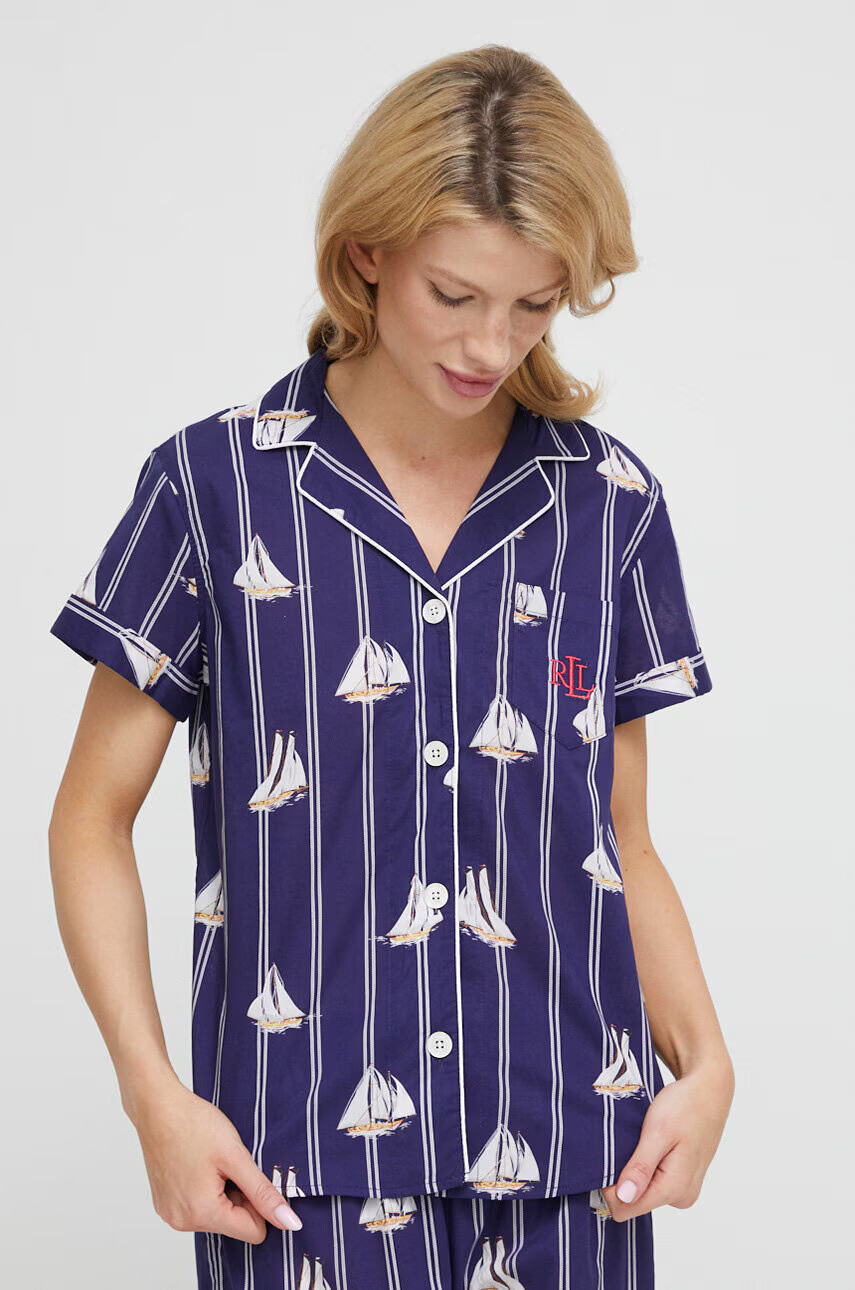 Lauren Ralph Lauren Пижама дамска в тъмносиньо - Pepit.bg