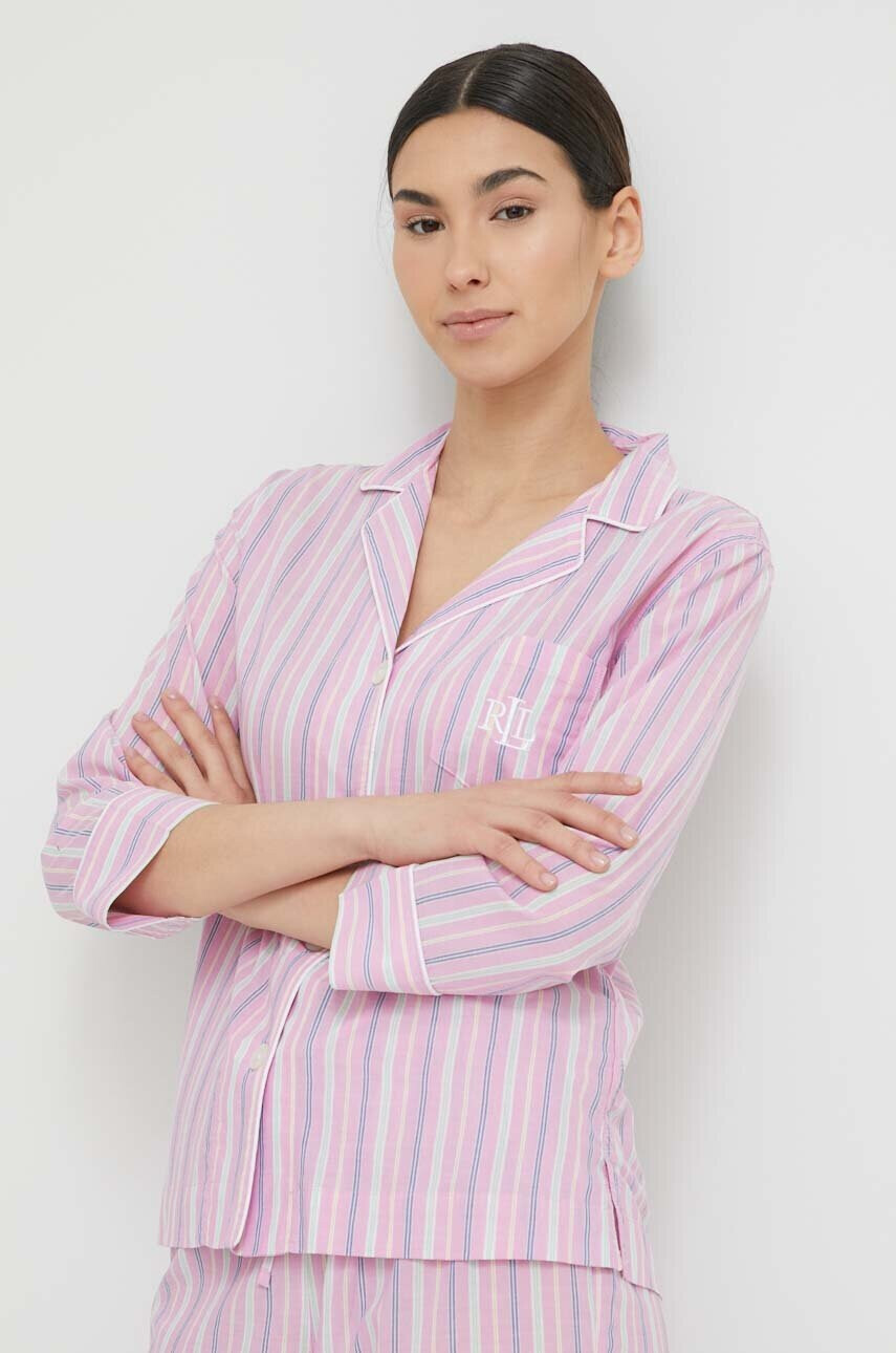 Lauren Ralph Lauren Пижама дамска в розово - Pepit.bg