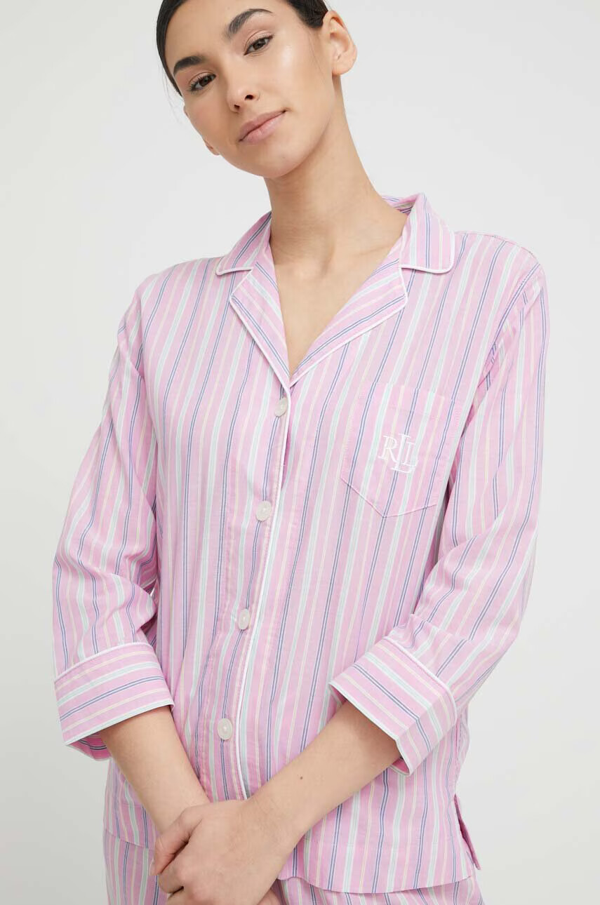 Lauren Ralph Lauren Пижама дамска в розово - Pepit.bg