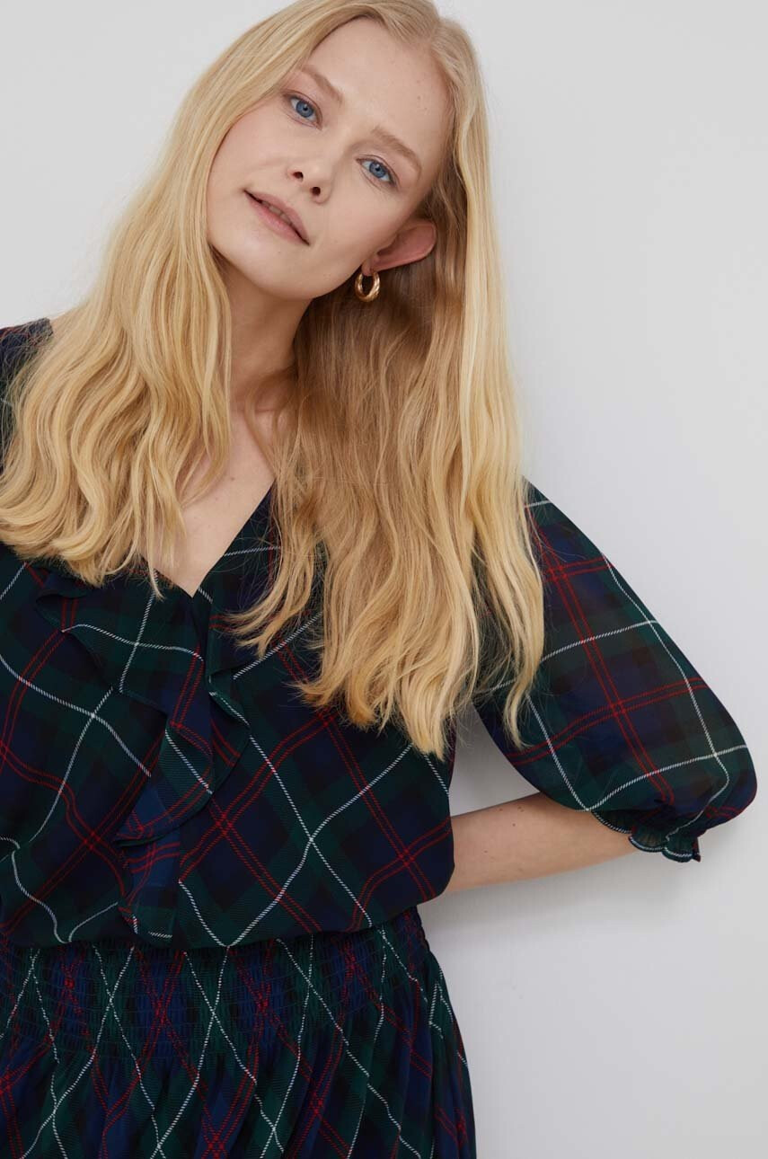 Lauren Ralph Lauren Рокля в зелено дълъг модел разкроен модел - Pepit.bg