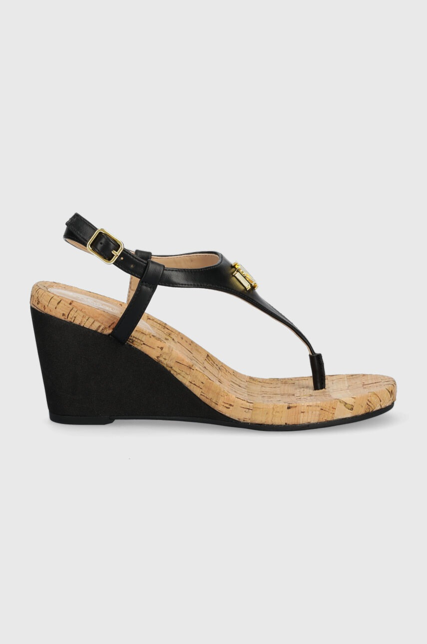 Lauren Ralph Lauren Сандали 802898612001 в черно със скосена платформа - Pepit.bg