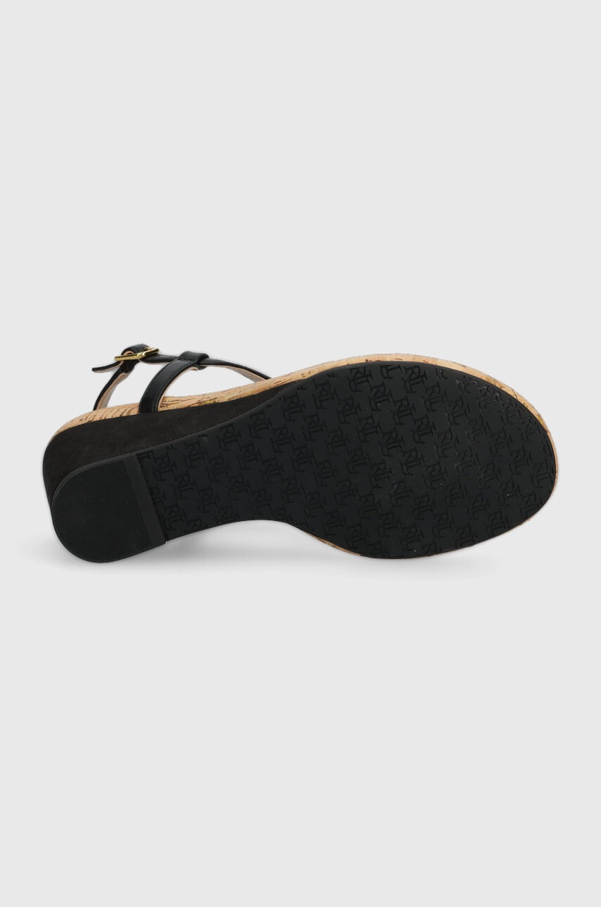 Lauren Ralph Lauren Сандали 802898612001 в черно със скосена платформа - Pepit.bg