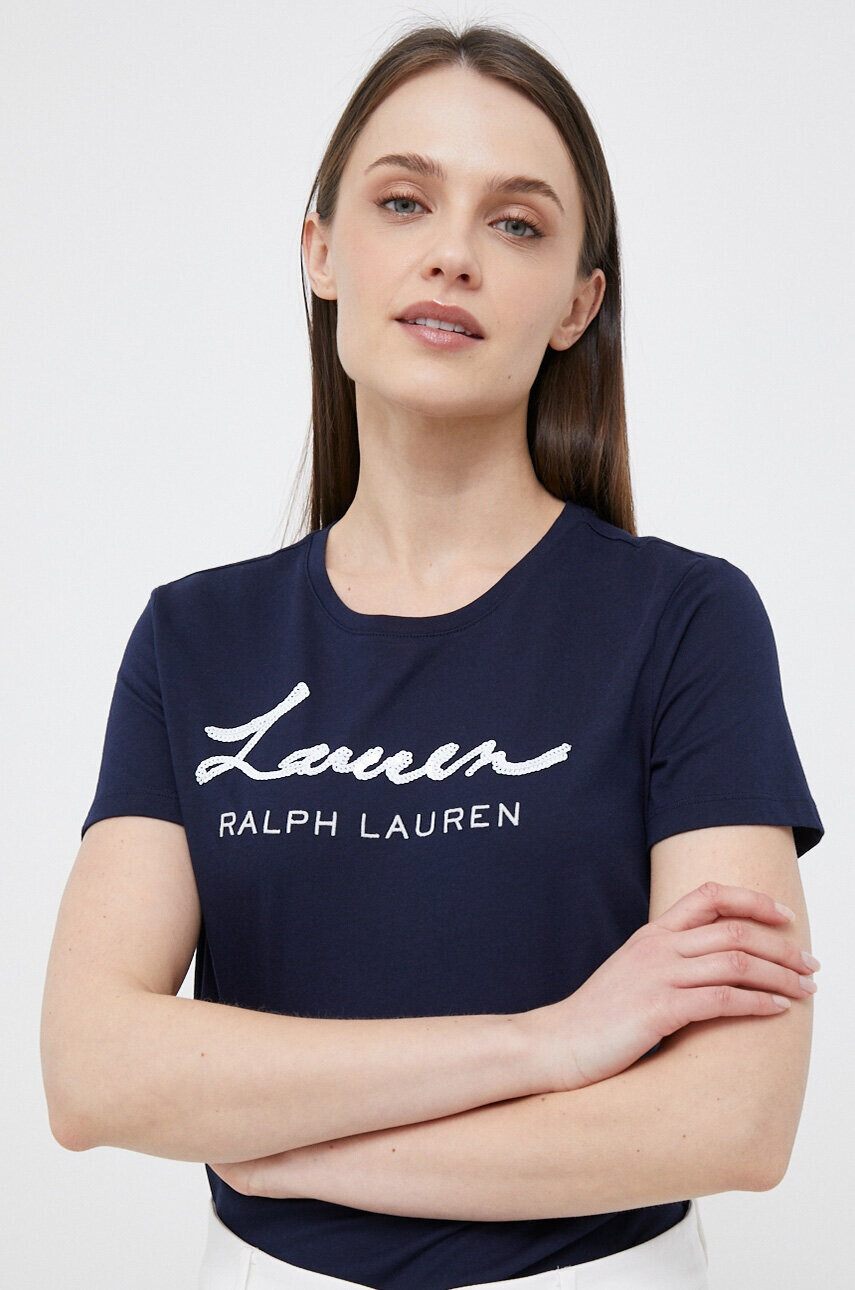 Lauren Ralph Lauren Тениска в тъмносиньо - Pepit.bg