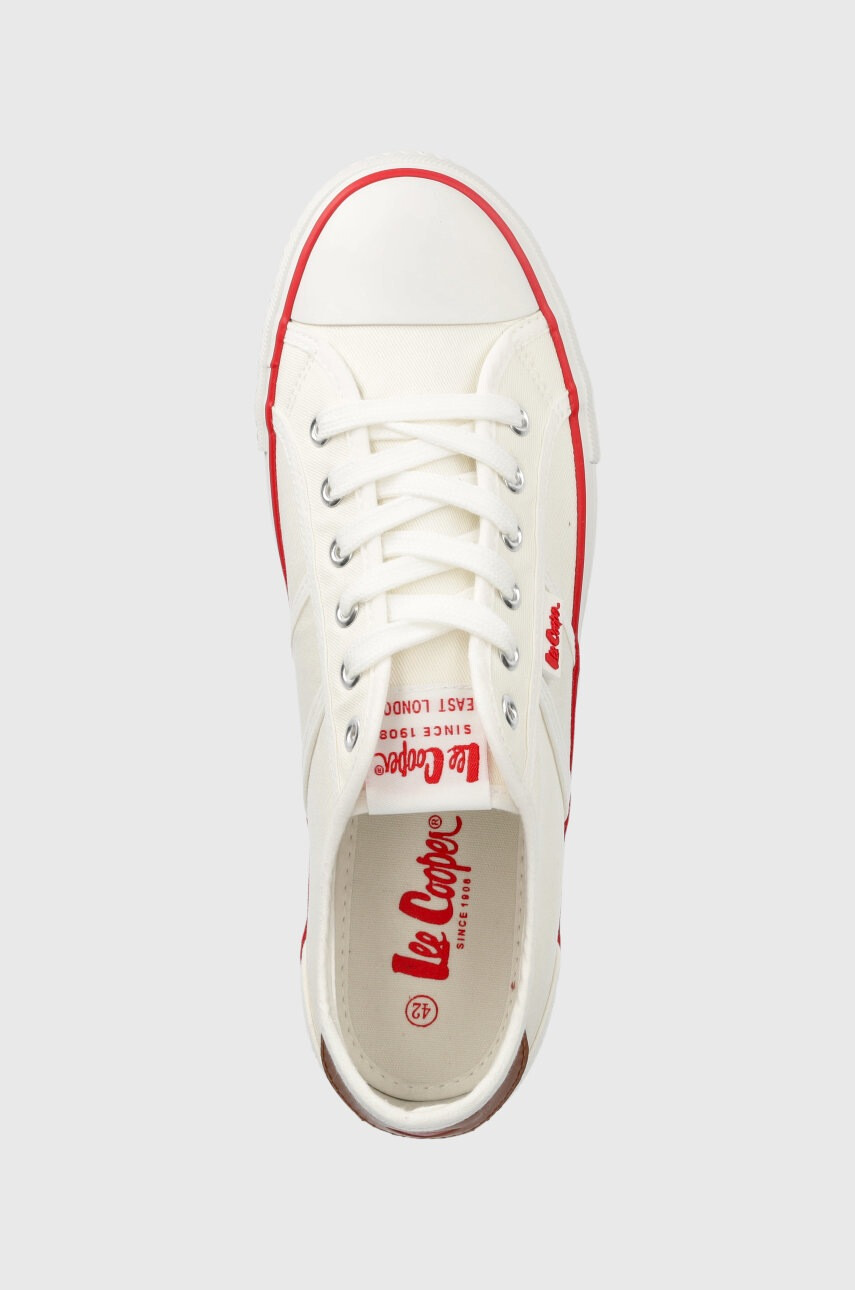 Lee Cooper Ниски кецове мъжко в бяло - Pepit.bg